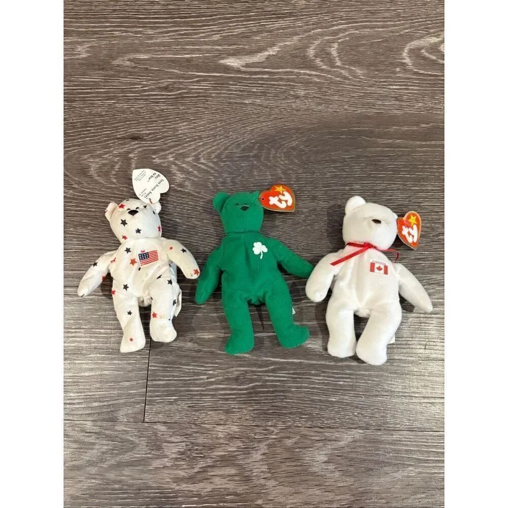 TY McDonald’s Beanie Babies Erin Maple Glory The Bears 97/98 Lot Of 3